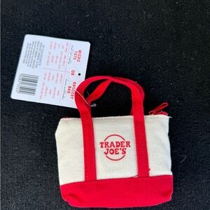 Red and White Tote Bag